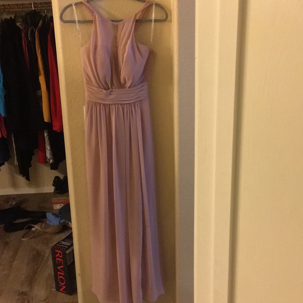 Pink chiffon dress